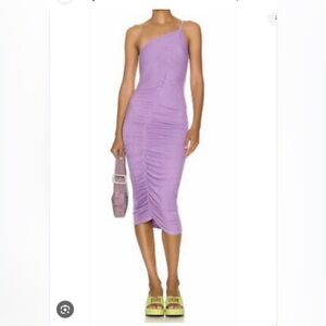 Enza Costa purple ruched dress - size small, NWT